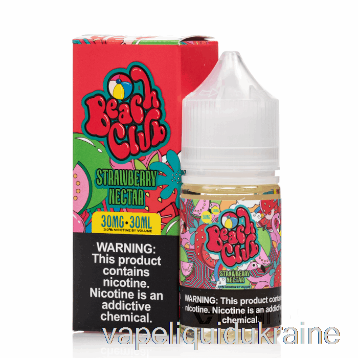 Vape Liquid Ukraine Strawberry Nectar - Beach Club Salts - 30mL 50mg